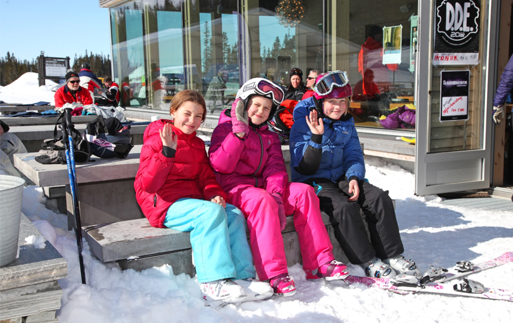 Barn på Gausta Skisenter.