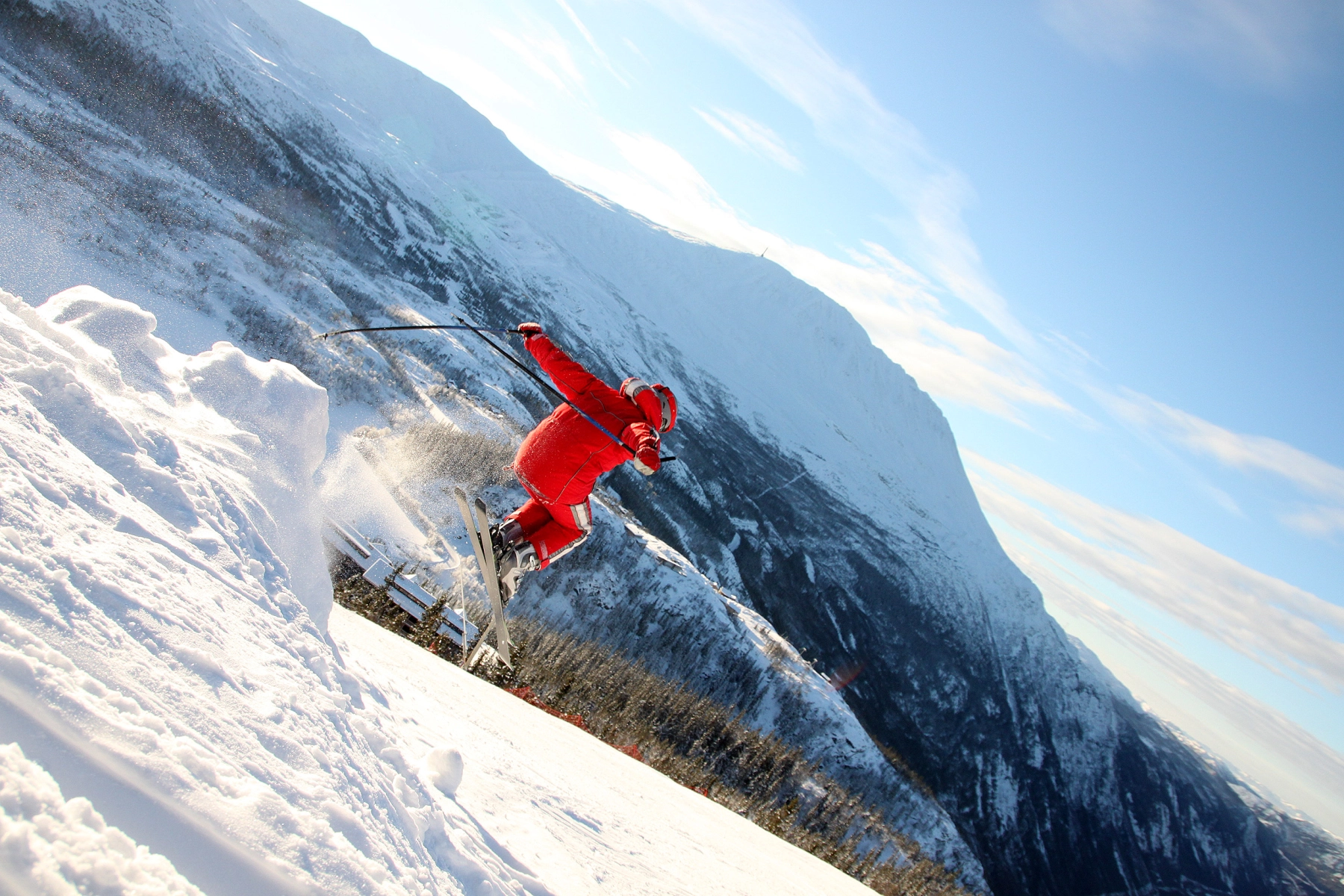 Skidåkare vid Gausta skisenter. Foto: Kjell Gunnar Dahle.