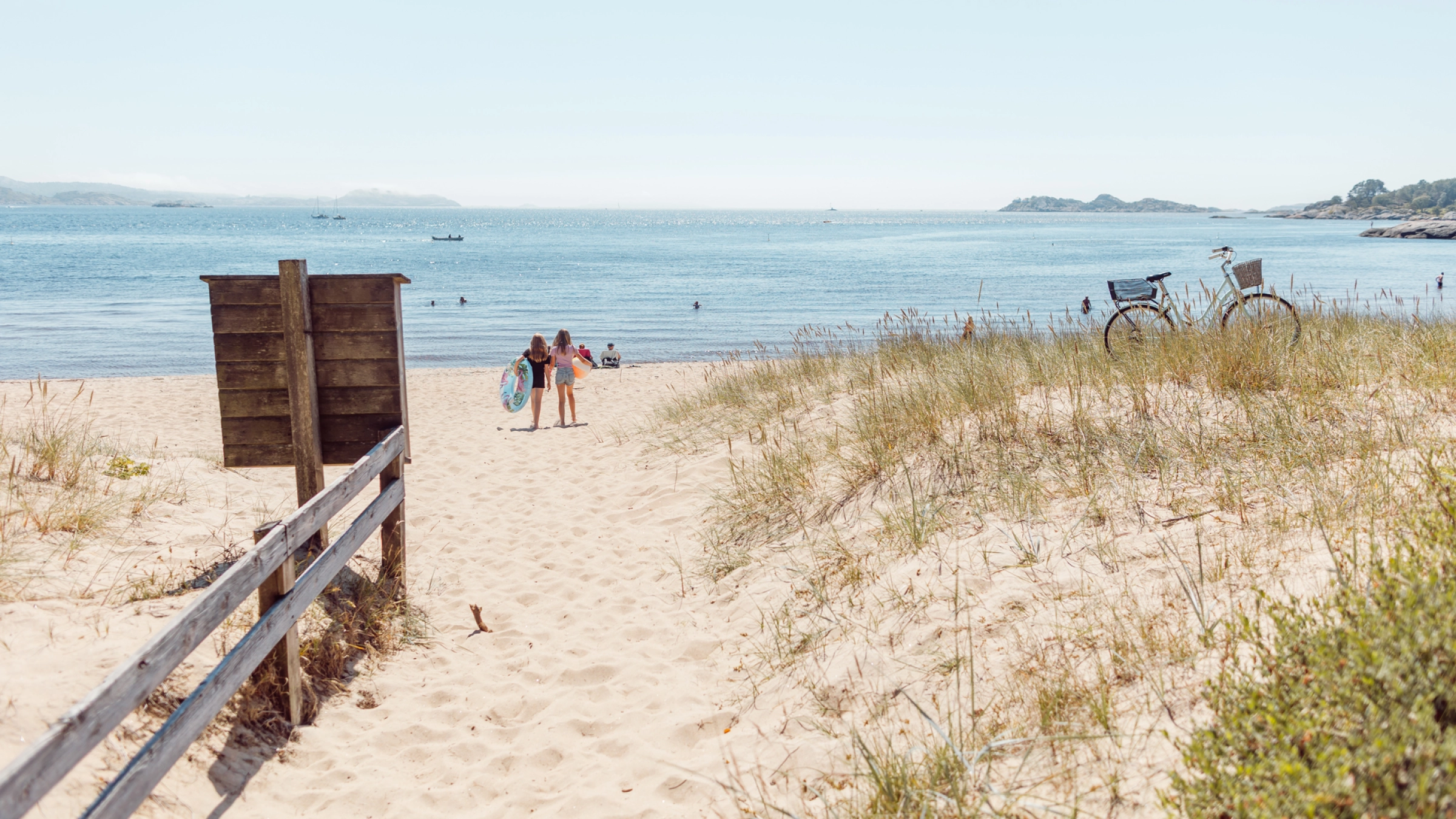 Sjøsanden i Mandal, fotograferad av Selinn Andersen.