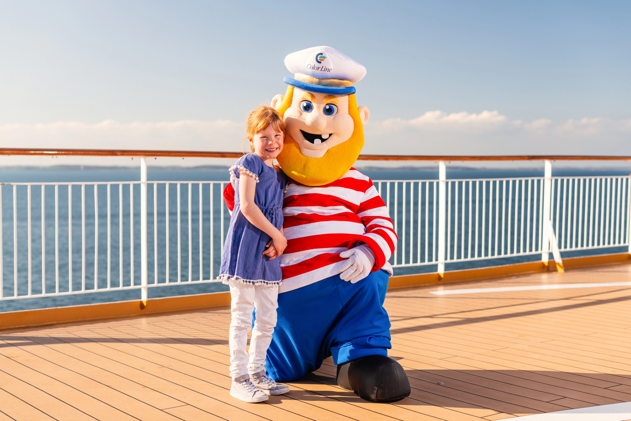 Captain Kid and girl on deck