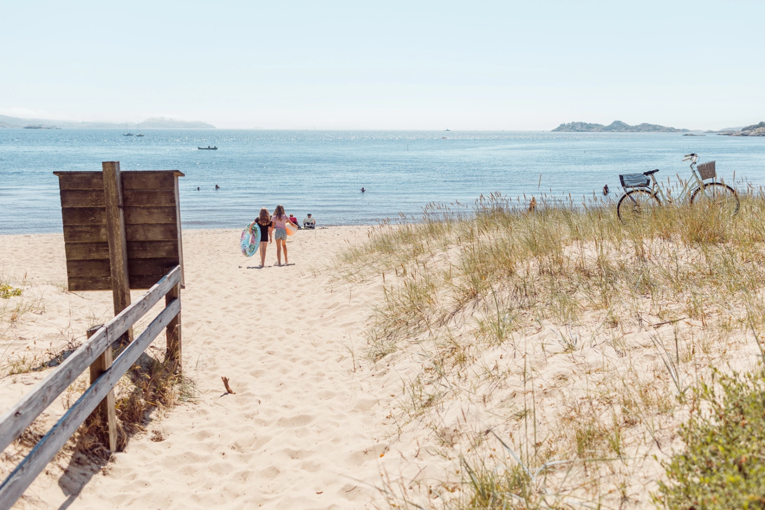 Sjøsanden i Mandal, fotograferad av Selinn Andersen.